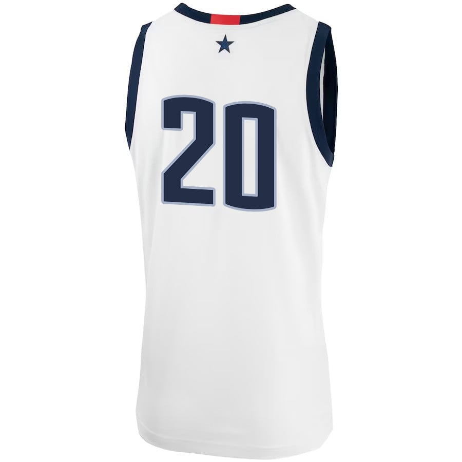 Andrew Hurley 20 UConn Huskies Me White NCAA Jersey Men's