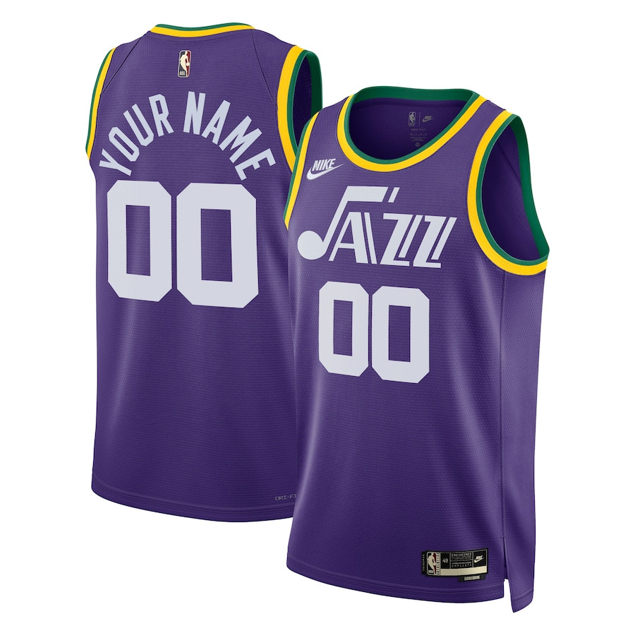 Utah Jazz 2023/24 Hardwood Classic Swingman Custom Purple NBA Jersey Men's