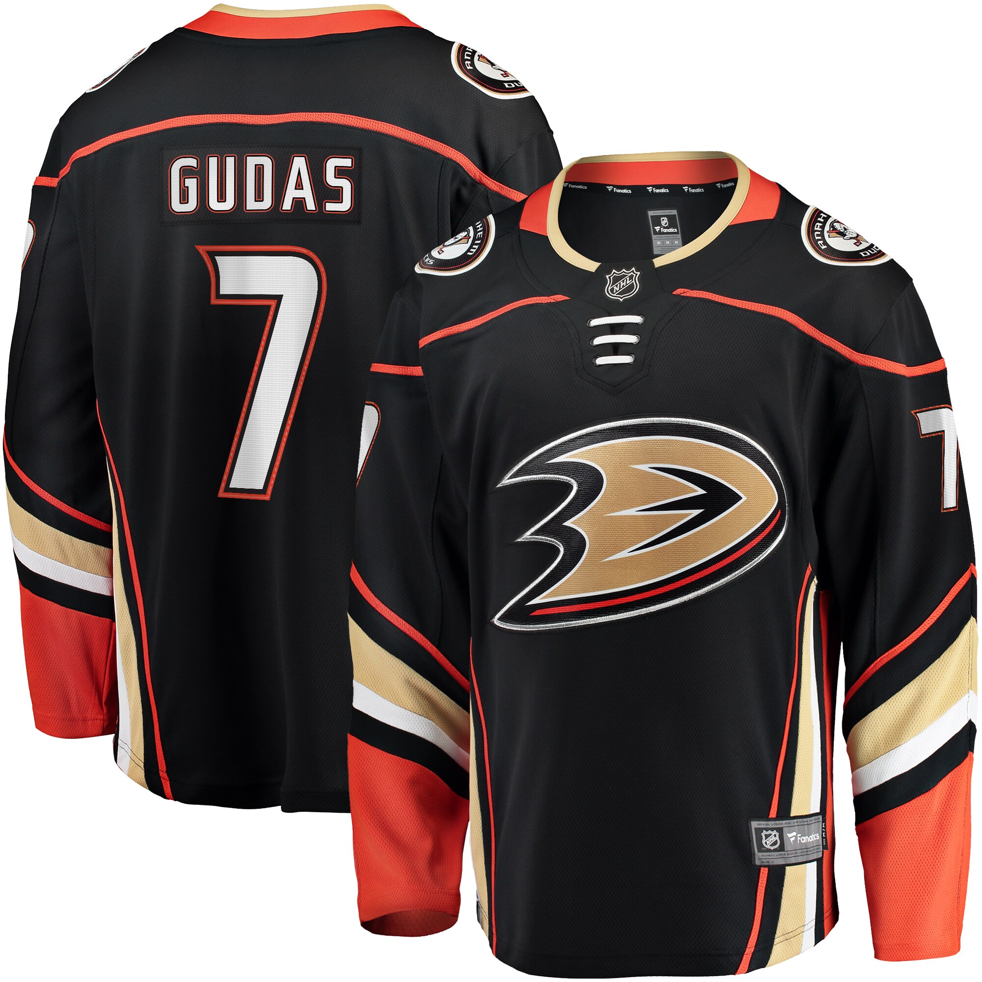 Anaheim Ducks Radko Gudas Black Home Breakaway NHL Jersey Men's