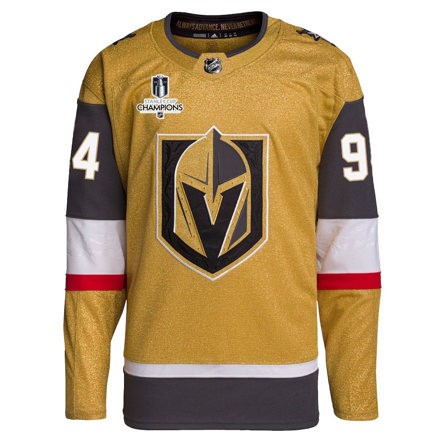 Brayden Pachal 94 Vegas Golden Knights Stanley Cup 2023 Champions Patch Home Breakaway Gold NHL Jersey Men's