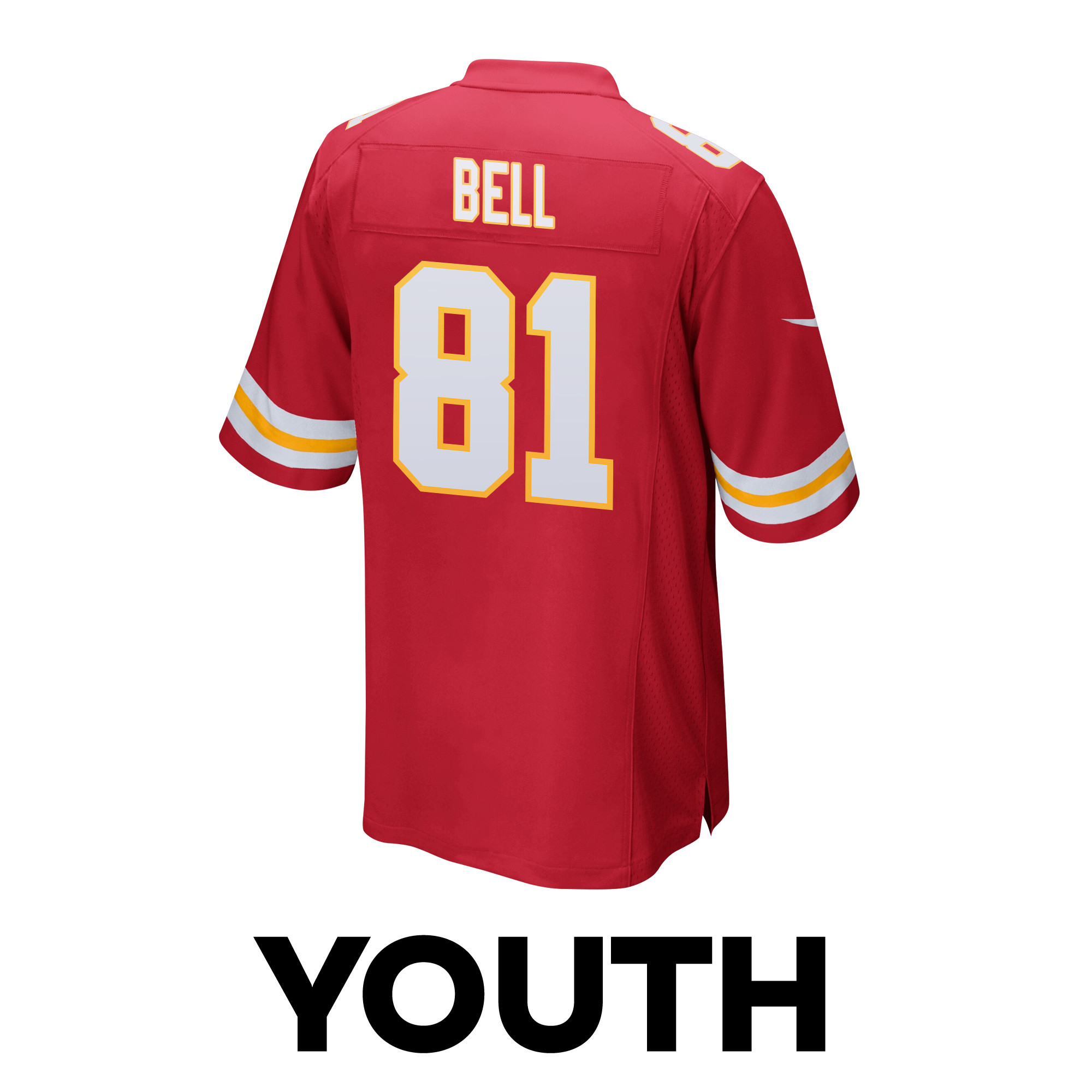 Blake Bell 81 Kansas City Chiefs Super Bowl LVIII Champions 4X Game Red NFL Jersey Youth