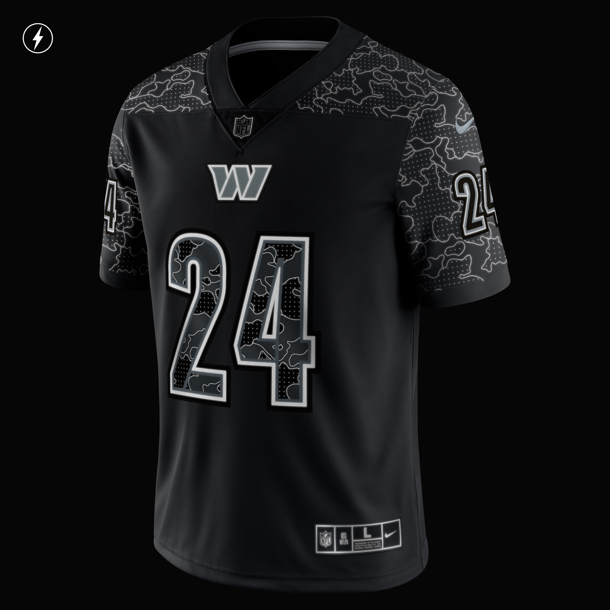 Washington Commanders Antonio Gibson Black RFLCTV Limited NFL Jersey Men's