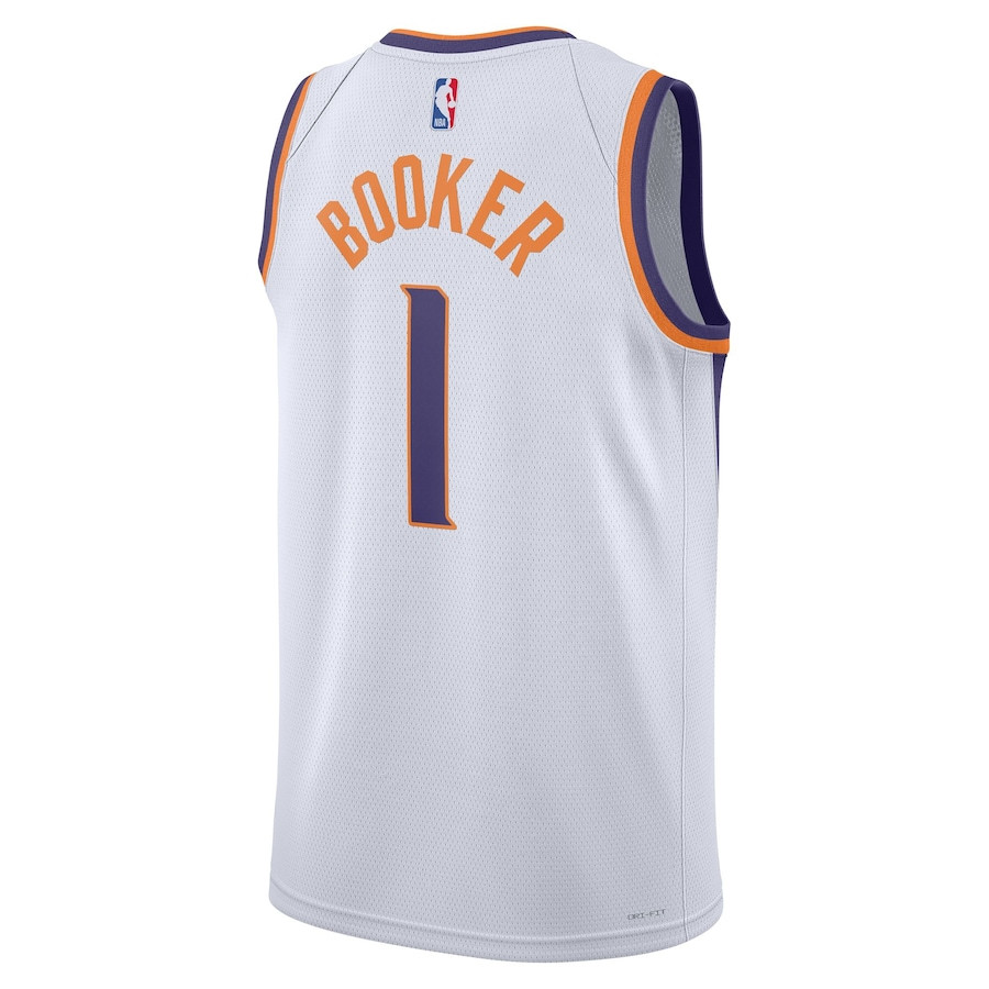 Devin Booker 1 Phoenix Suns Swingman Association Editio White NBA Jersey Men's
