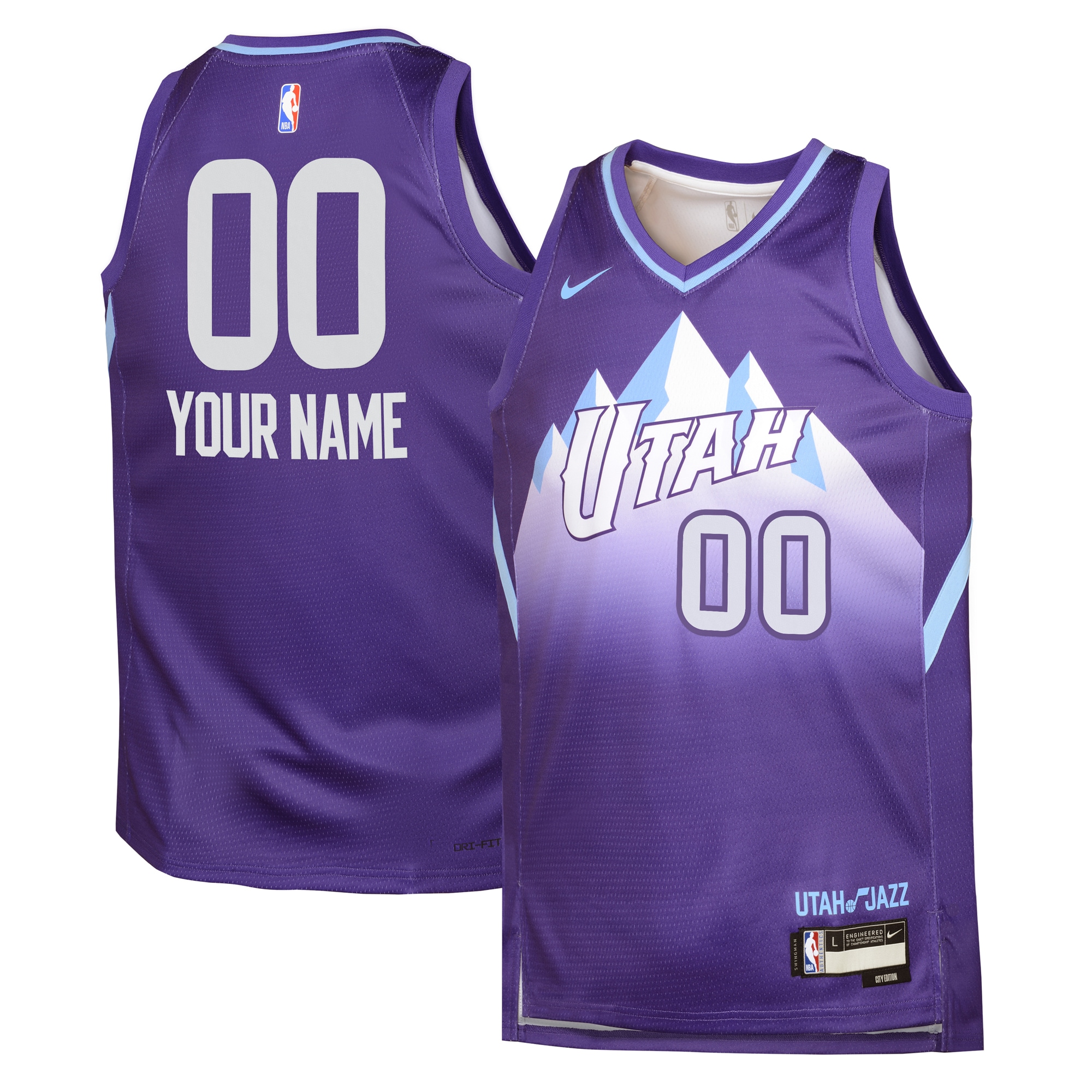 Utah Jazz City Edition Swingman 2024 Custom NBA Jersey Youth