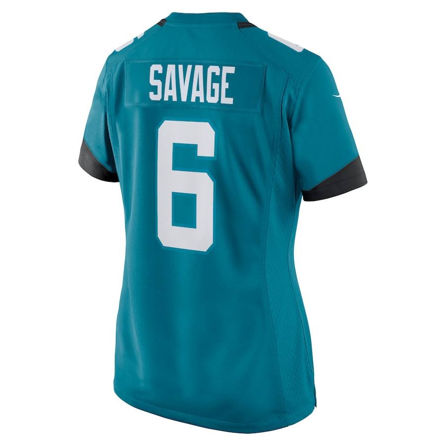 Darnell Savage 6 Jacksonville Jaguars Alternate Game Teal NFL Jersey Women's