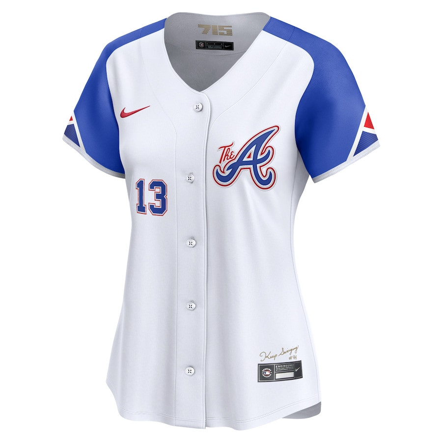 Ronald Acu?a Jr. 13 Atlanta Braves City Connect Limited White MLB Jersey Women's