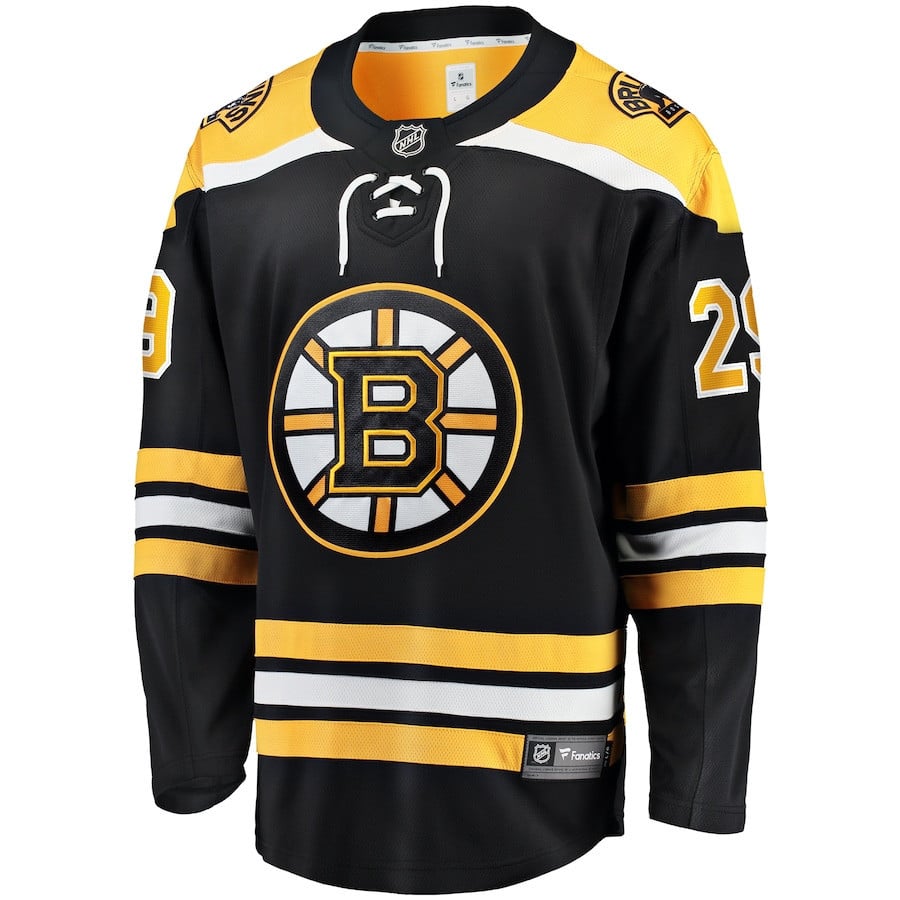 Parker Wotherspoon 29 Boston Bruins Breakaway Home Black NHL Jersey Men's