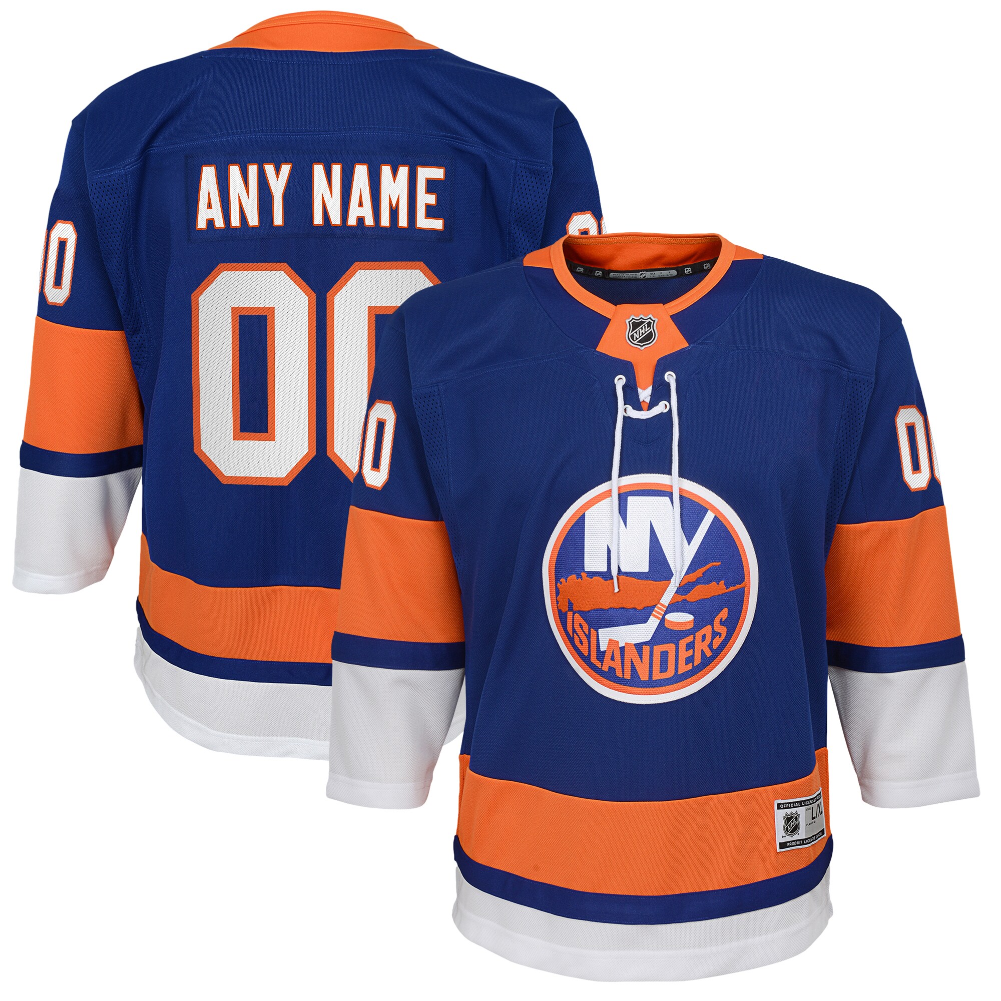 New York Islanders Blue Home Premier Custom NHL Jersey Youth