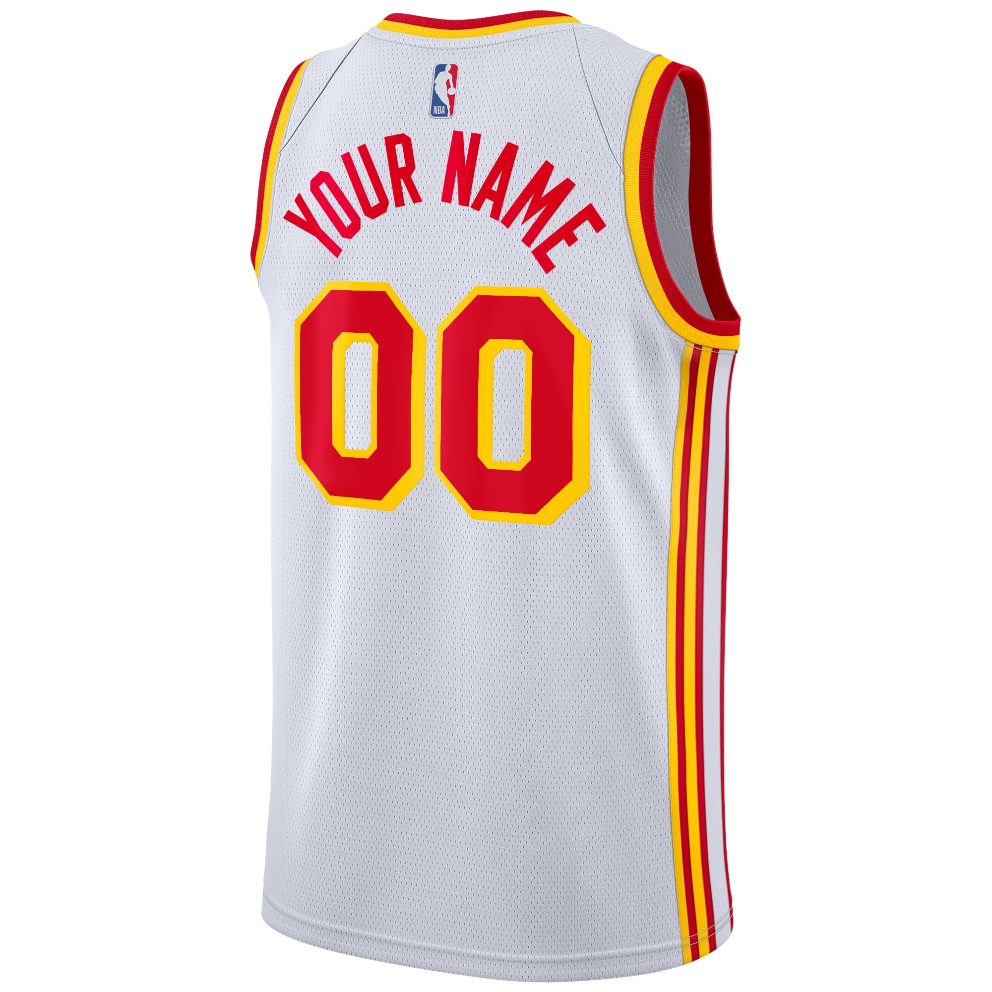 Atlanta Hawks Association Edition Swingman White Custom NBA Jersey Youth