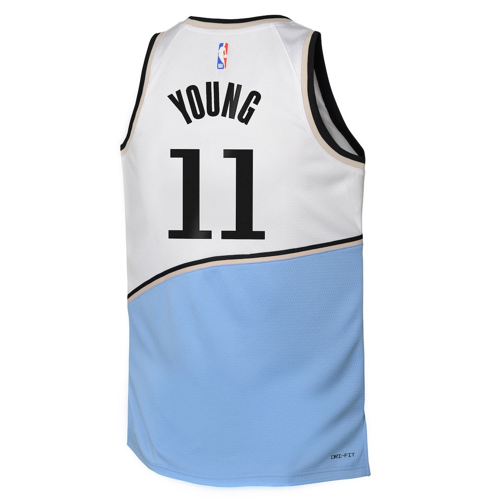 Trae Young 11 Atlanta Hawks 2024/25 Swingman Playe City Editio White NBA Jersey Youth