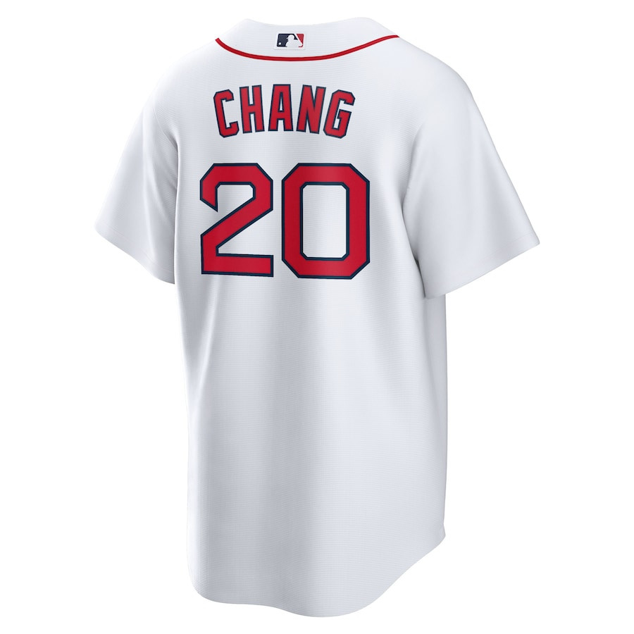 Yu Chang 20 Boston Red Sox Home White MLB Jersey Men's