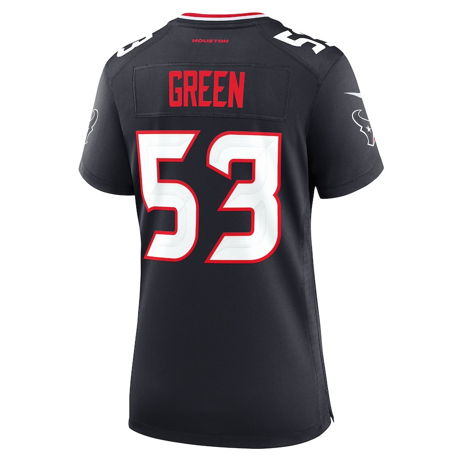 Kendrick Green 53 Houston Texans Team Game Navy NFL Jersey Women's