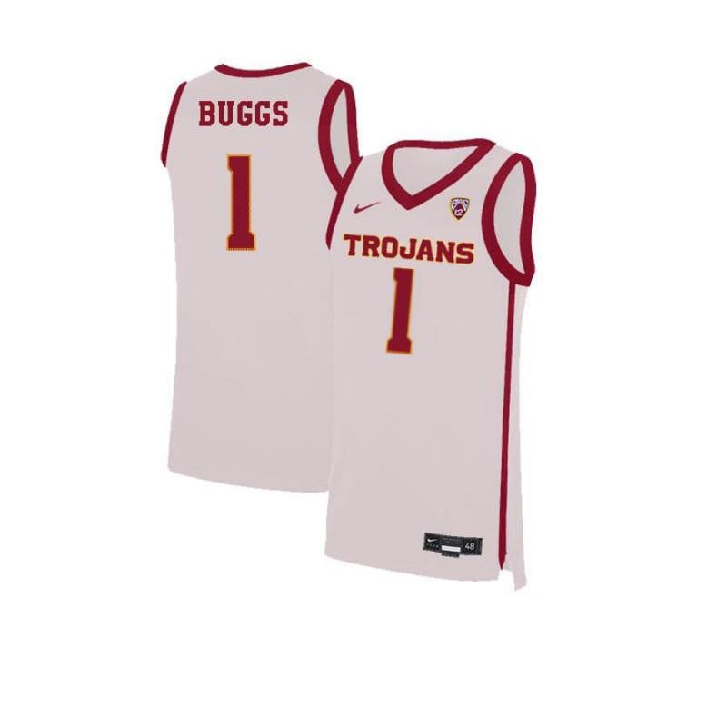 1 Charles Bugg White Elite USC Trojans NCAA Jersey Men's