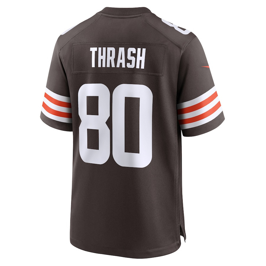 Jamari Thrash 80 Cleveland Browns Team Game Brown NFL Jersey Men's
