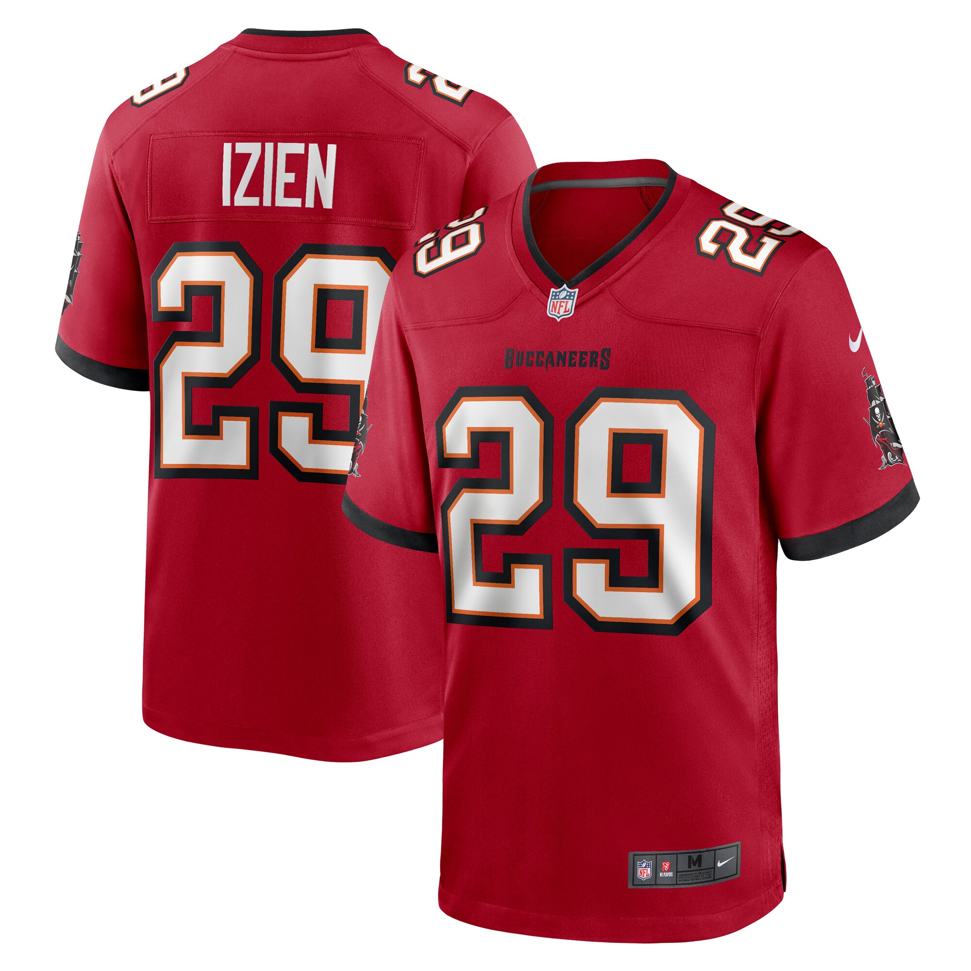 Tampa Bay Buccaneers Christian Izien Red Game NFL Jersey Men's