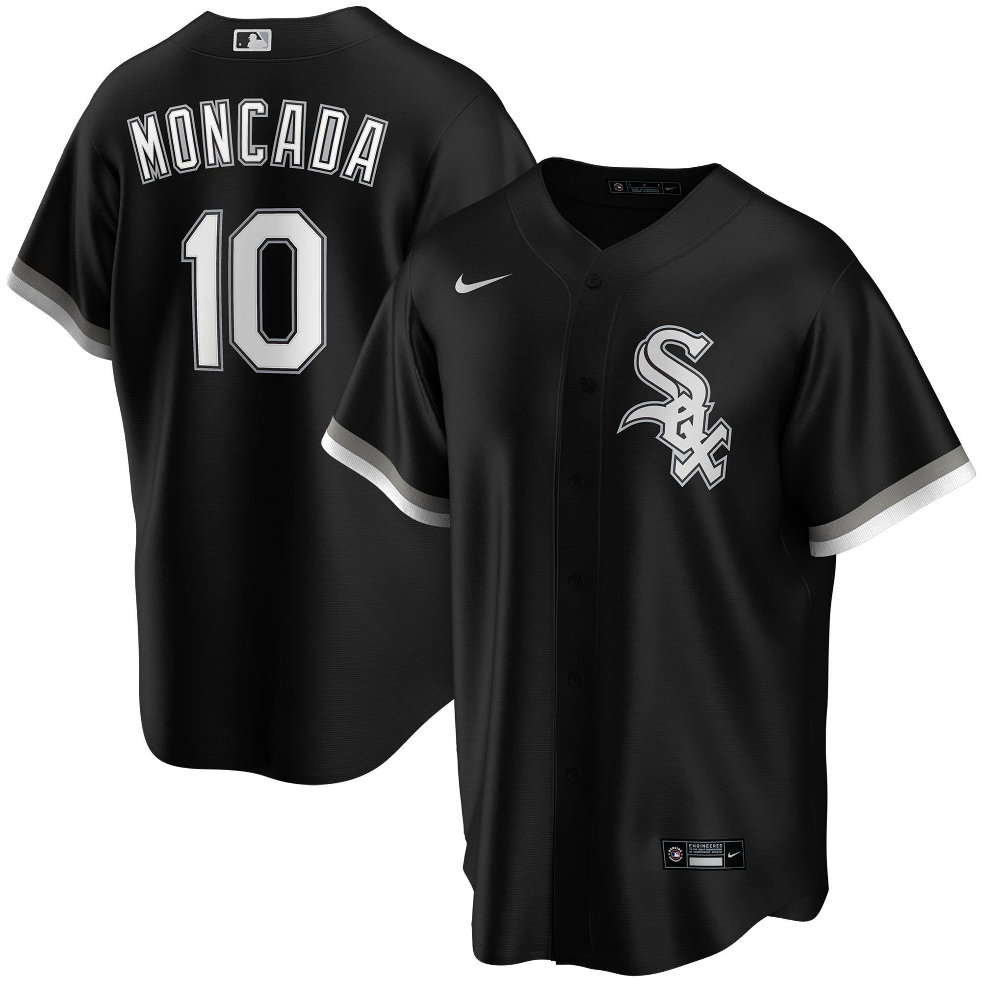 Chicago White Sox Yoan Moncada Black Alternate Player MLB Jersey Youth