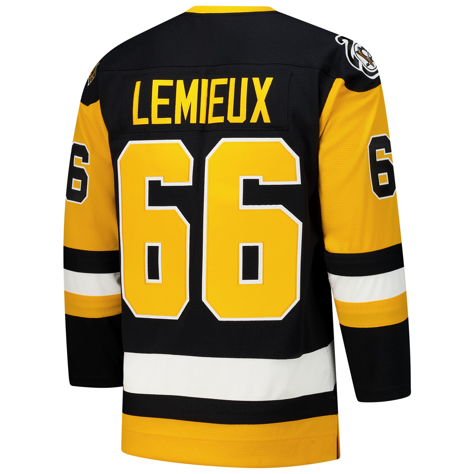Pittsburgh Penguins Mario Lemieux Black 1991-92 Power Play NHL Jersey Men's