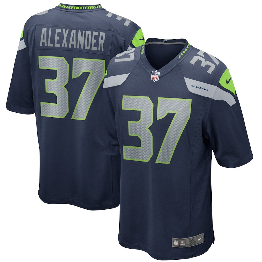 Shaun Alexander 37 Seattle Seahawks Game Retired College Navy NFL Jersey Men's