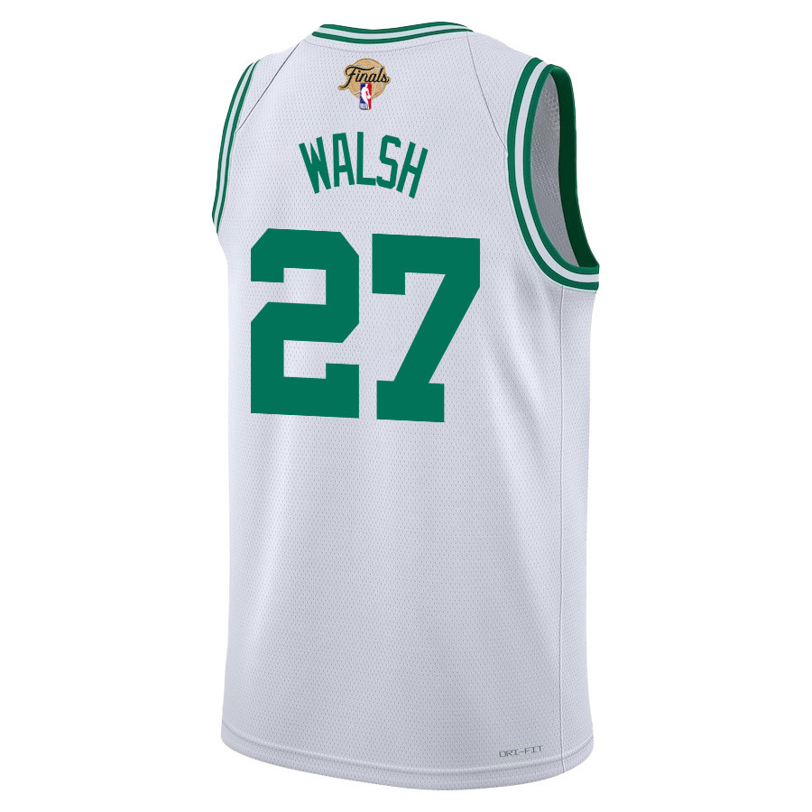 Jordan Walsh 27 Boston Celtics 2024 FINALS PATCH Swingman Association Editio White NBA Jersey Men's
