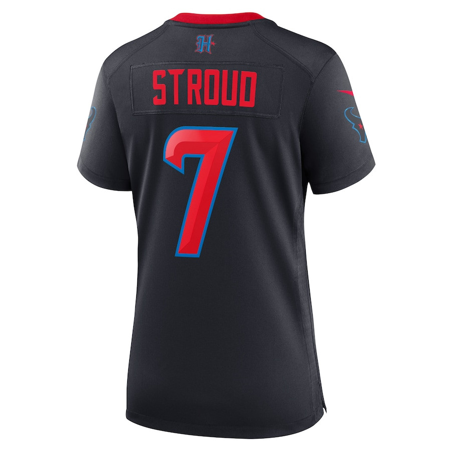 C.J. Stroud 7 Houston Texans Alternate Game Navy NFL Jersey Women's
