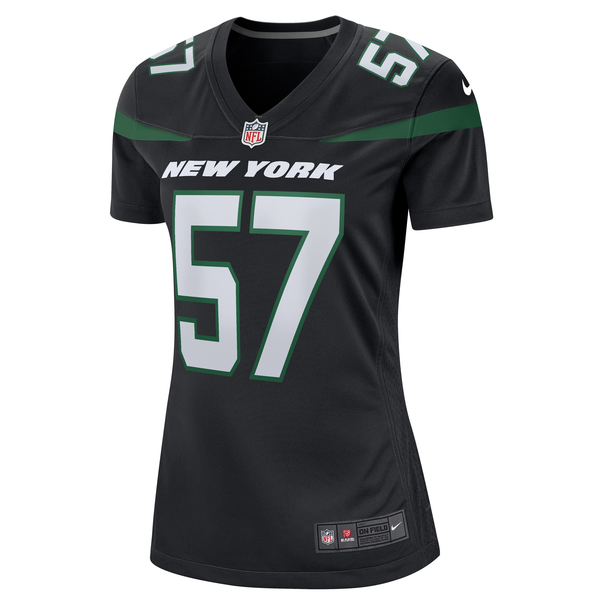 New York Jets Bart Scott Black Retired Player NFL Jersey Women's