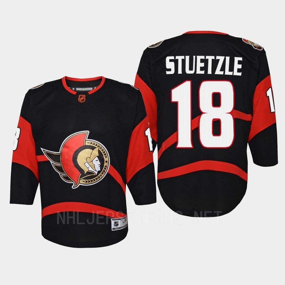 Tim Stuetzle 18 Ottawa Senators 2022 Special Edition 2.0 Retro Black NHL Jersey Youth