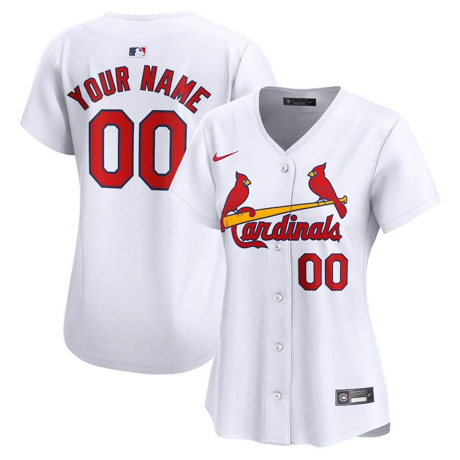 St. Louis Cardinals Women's Home Limited Custom Jersey White