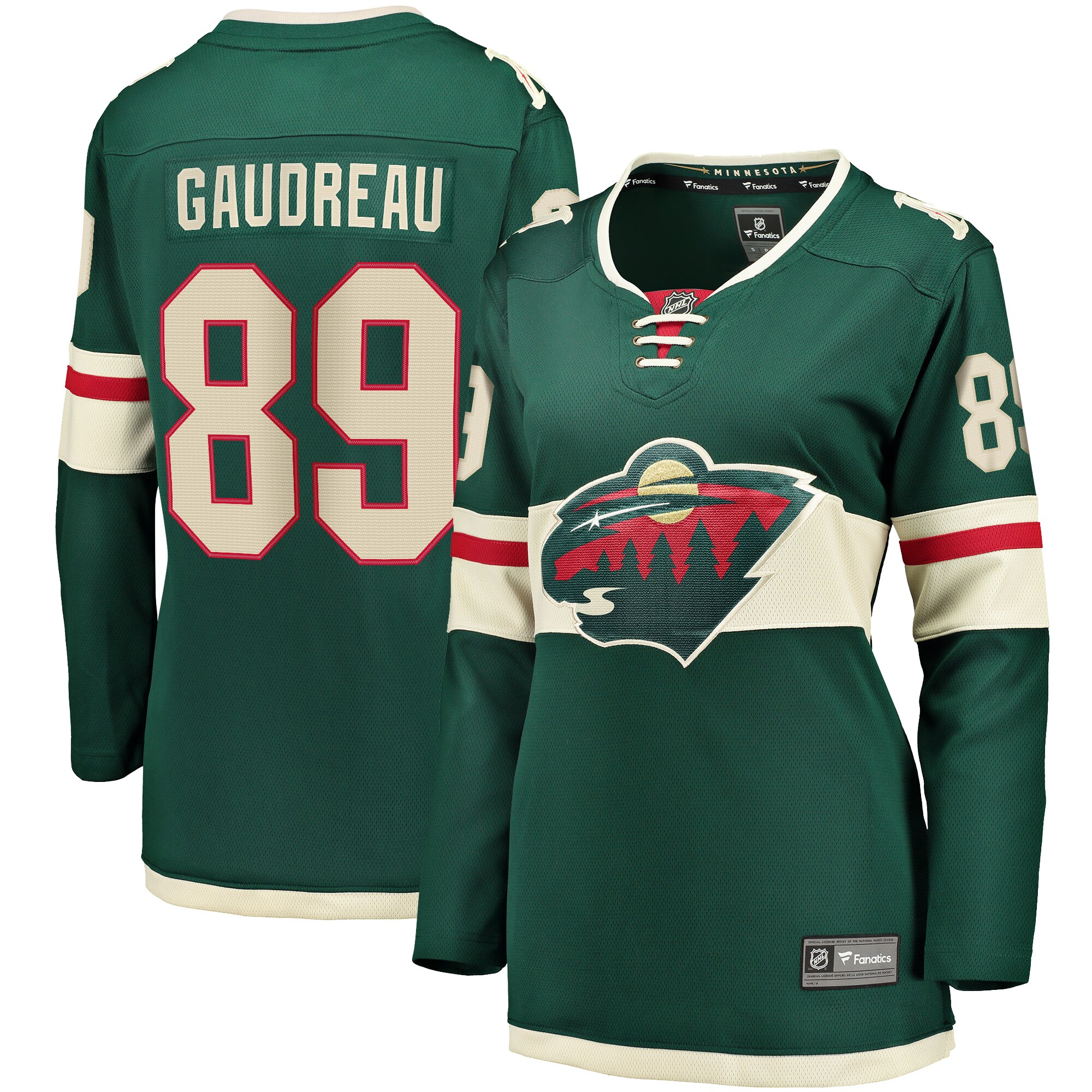 Minnesota Wild Frederick Gaudreau Green Home Breakaway Player NHL Jersey Women's