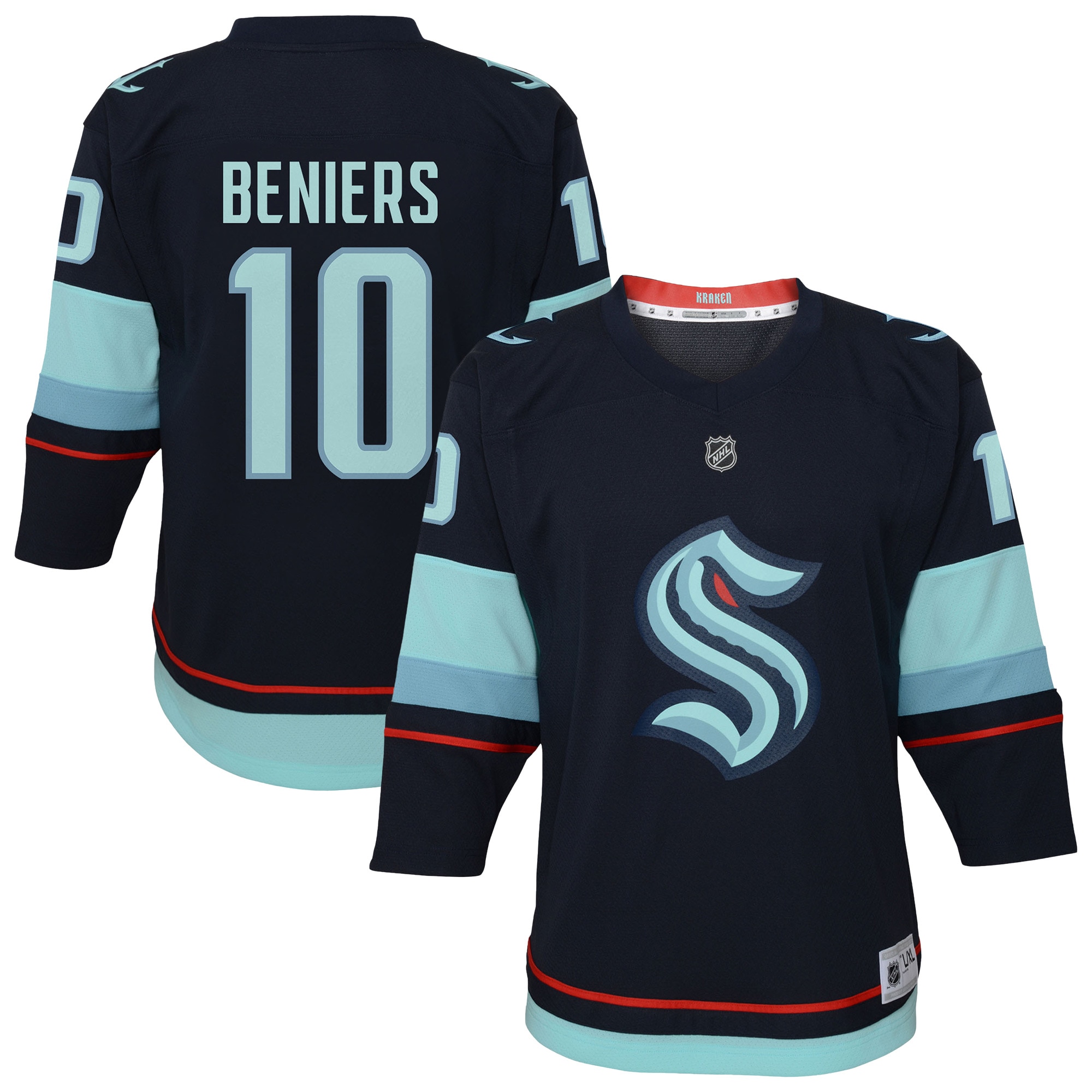 Seattle Kraken Matty Beniers Navy Alternate Player NHL Jersey Youth