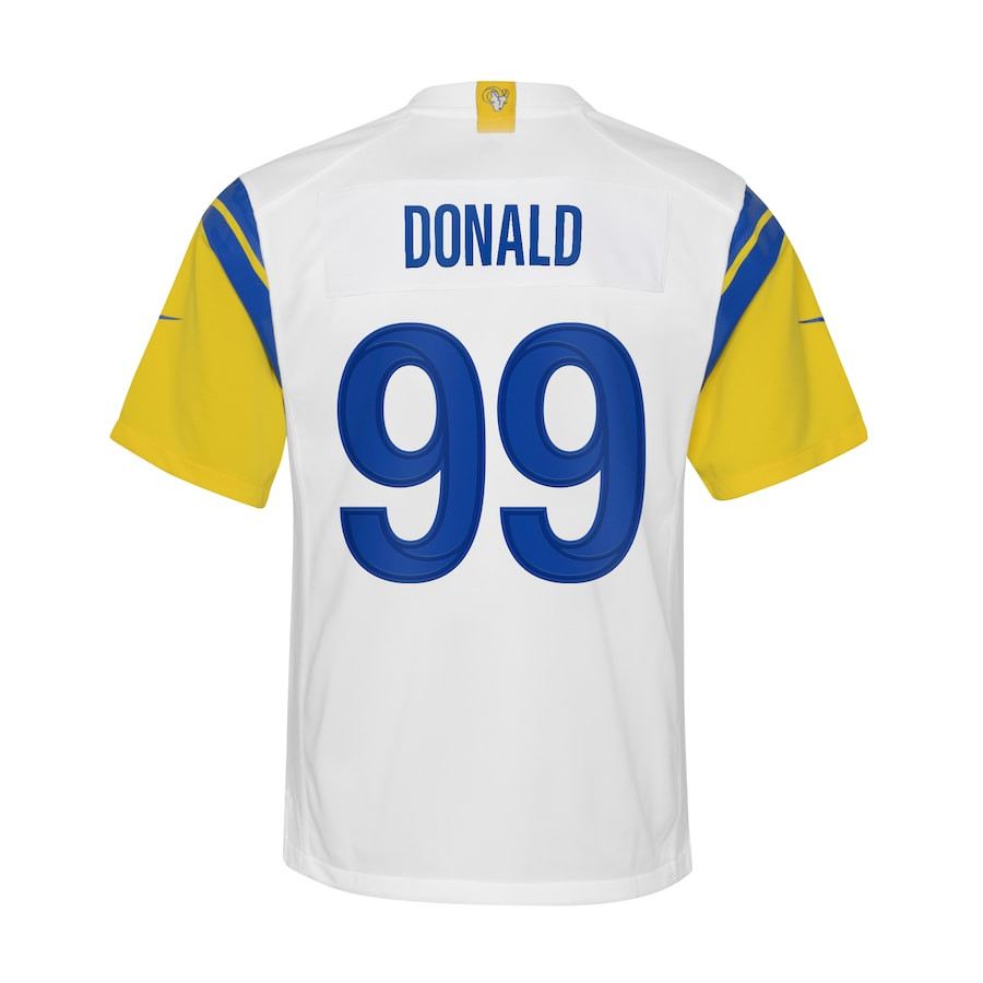 Aaron Donald 99 Los Angeles Rams Game White NFL Jersey Youth