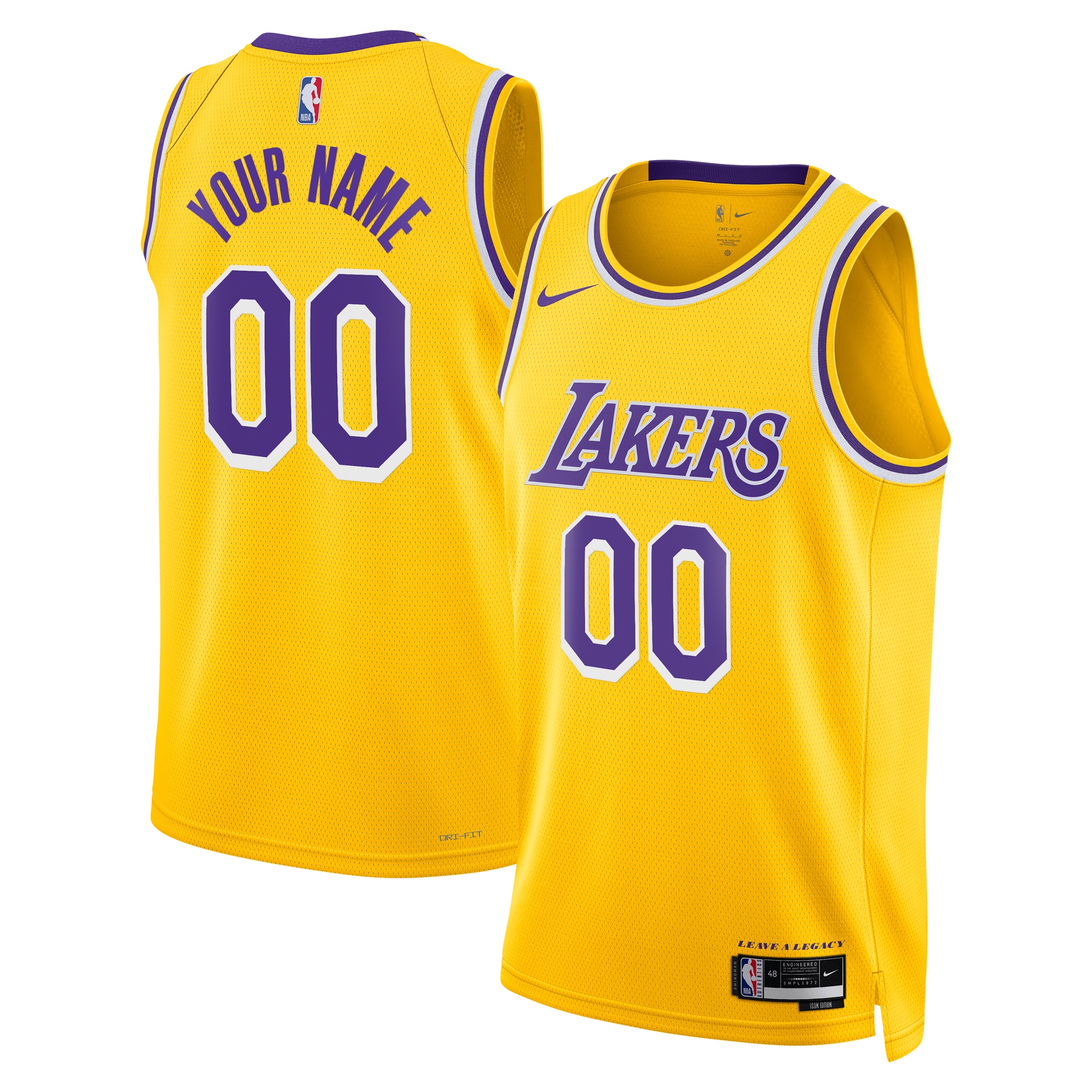 Los Angeles Lakers Icon Swingman Custom NBA Jersey Youth