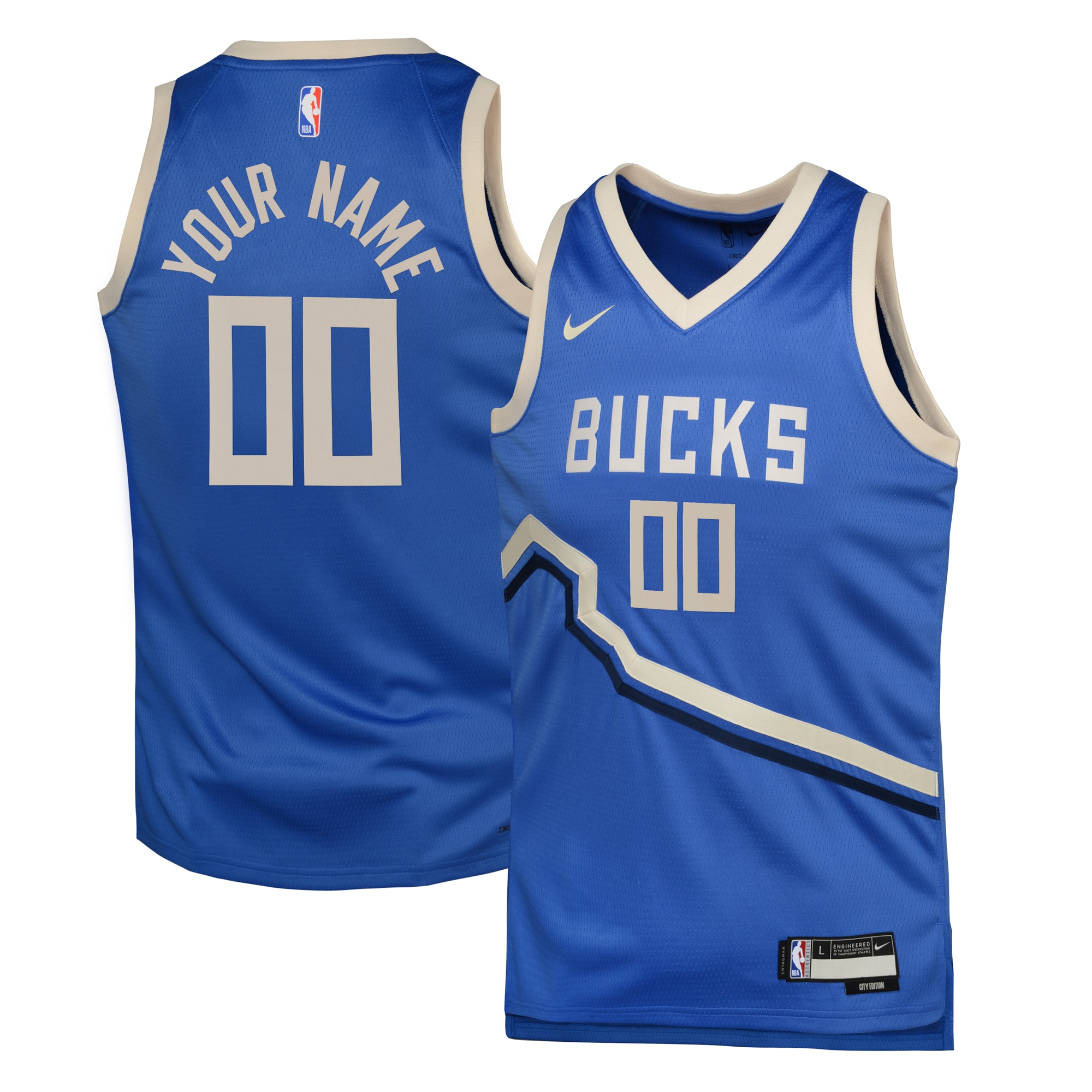 Milwaukee Bucks City Edition Swingman 2024 Custom NBA Jersey Youth