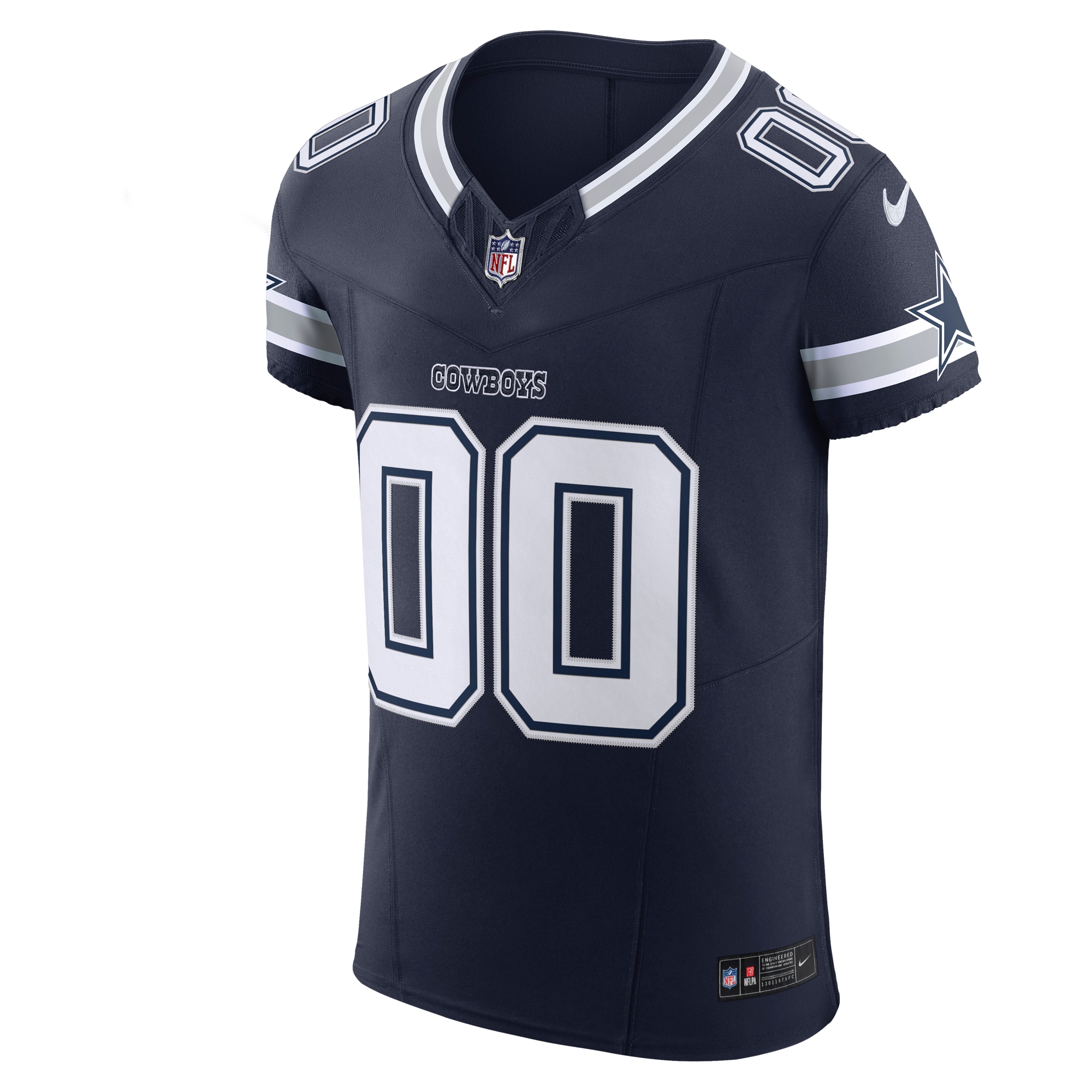 Dallas Cowboys Navy Vapor F.U.S.E. Elite Custom NFL Jersey Men's