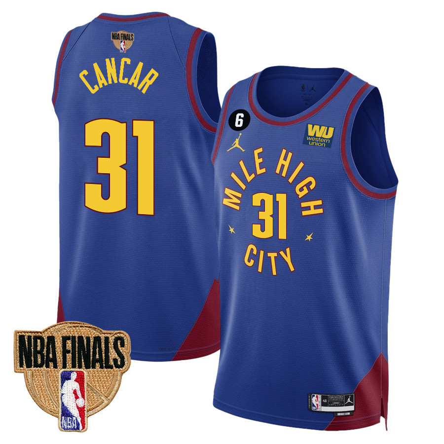 Vlatko Cancar 31 Denver Nuggets Final Champions 2023 Swingma Blue NBA Jersey Youth