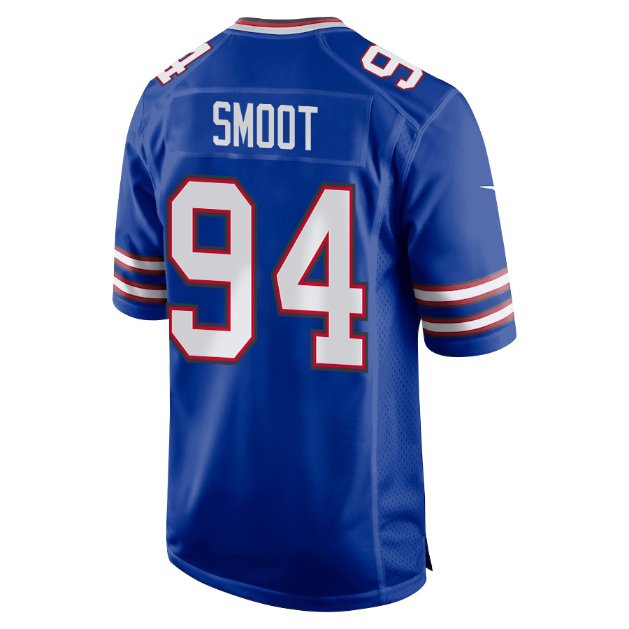 Dawuane Smoot 94 Buffalo Bills Super Bowl LIX New Orleans Patch Game Royal NFL Jersey Men's