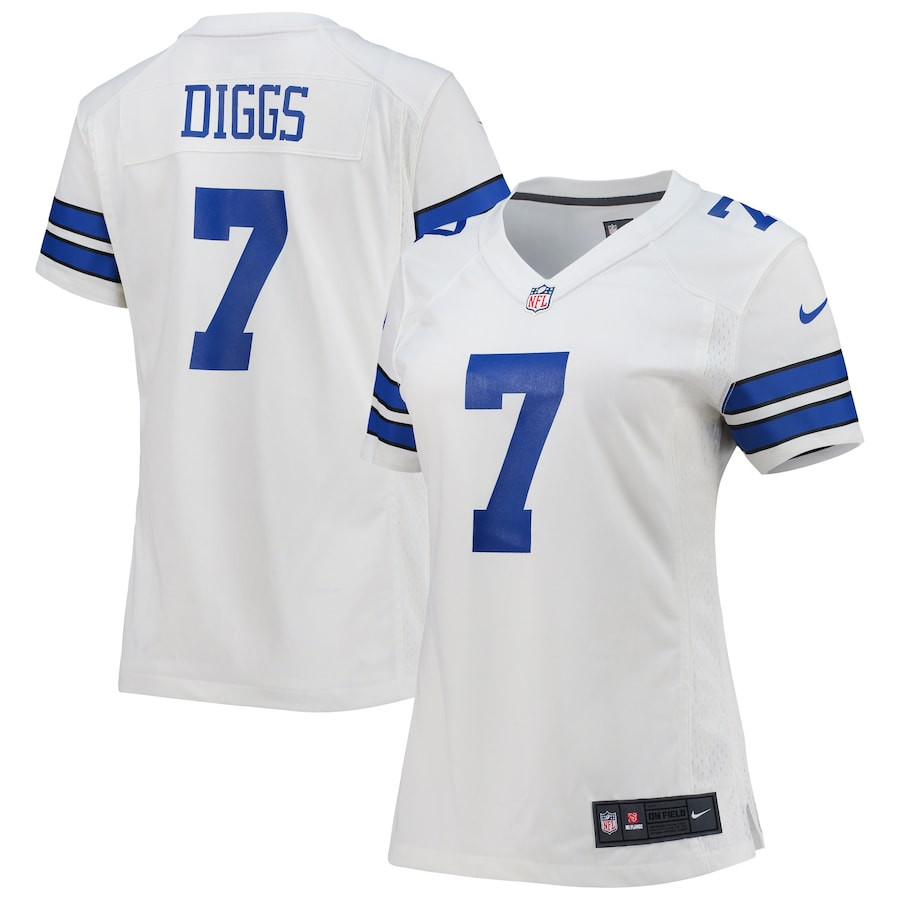 Trevon Diggs 7 Dallas Cowboys Game White NFL Jersey Women's