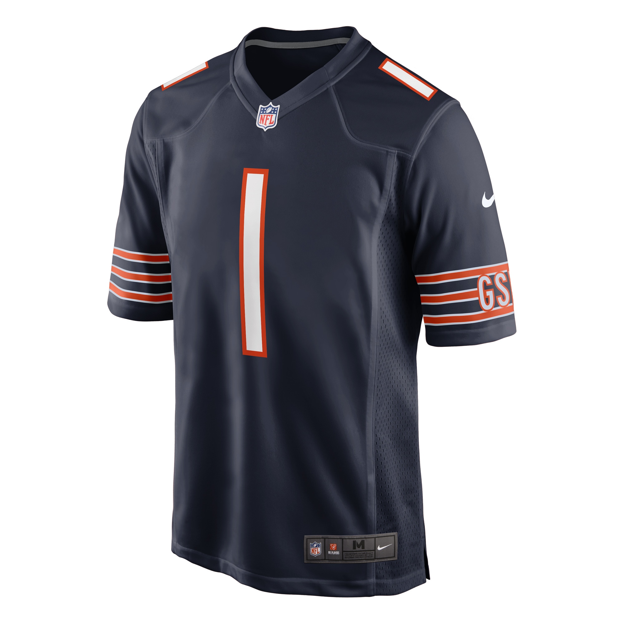 Chicago Bears Justin Fields Navy Game NFL Jersey Men's