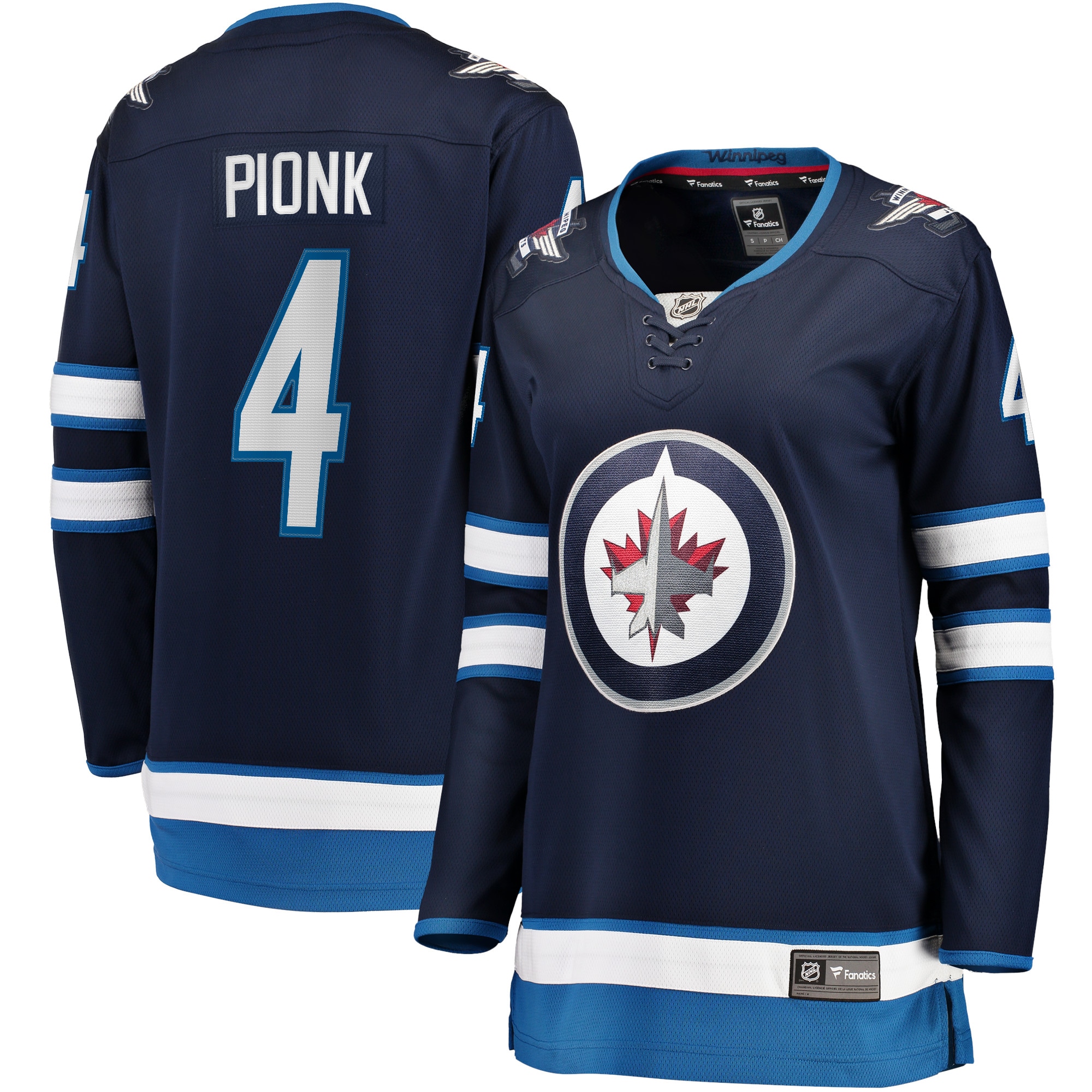 Winnipeg Jets Neal Pionk Navy Home Breakaway Player NHL Jersey Women's