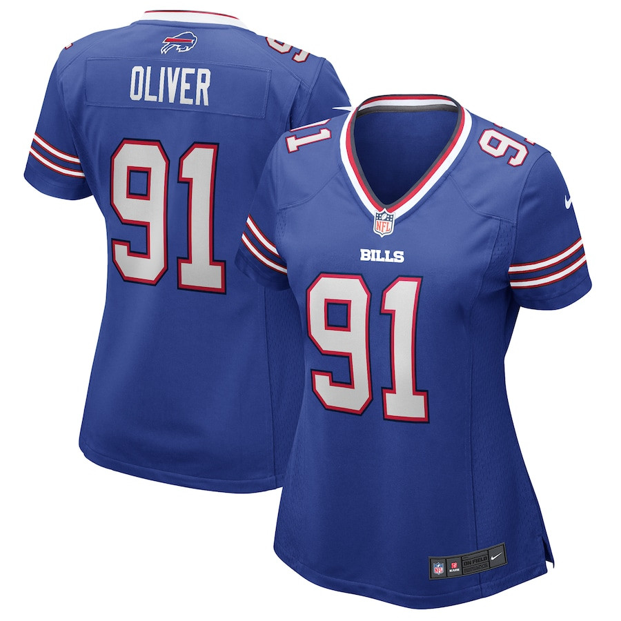 Ed Oliver 91 Buffalo Bills Game Royal NFL Jersey Women's
