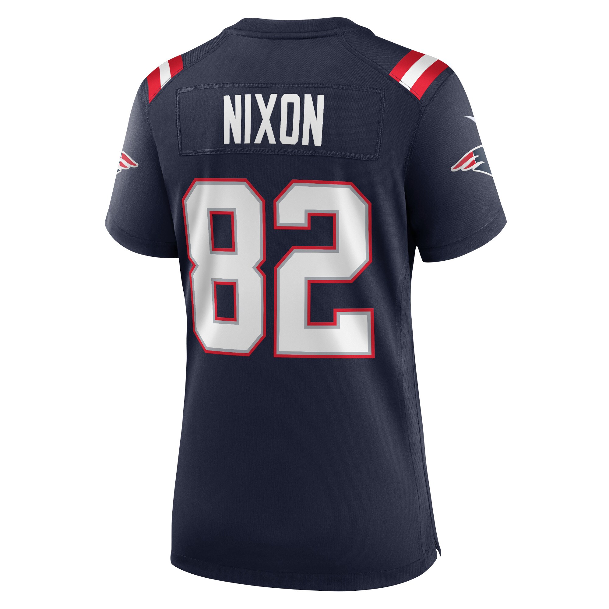 New England Patriots Tre Nixon Navy Player Game NFL Jersey Women's