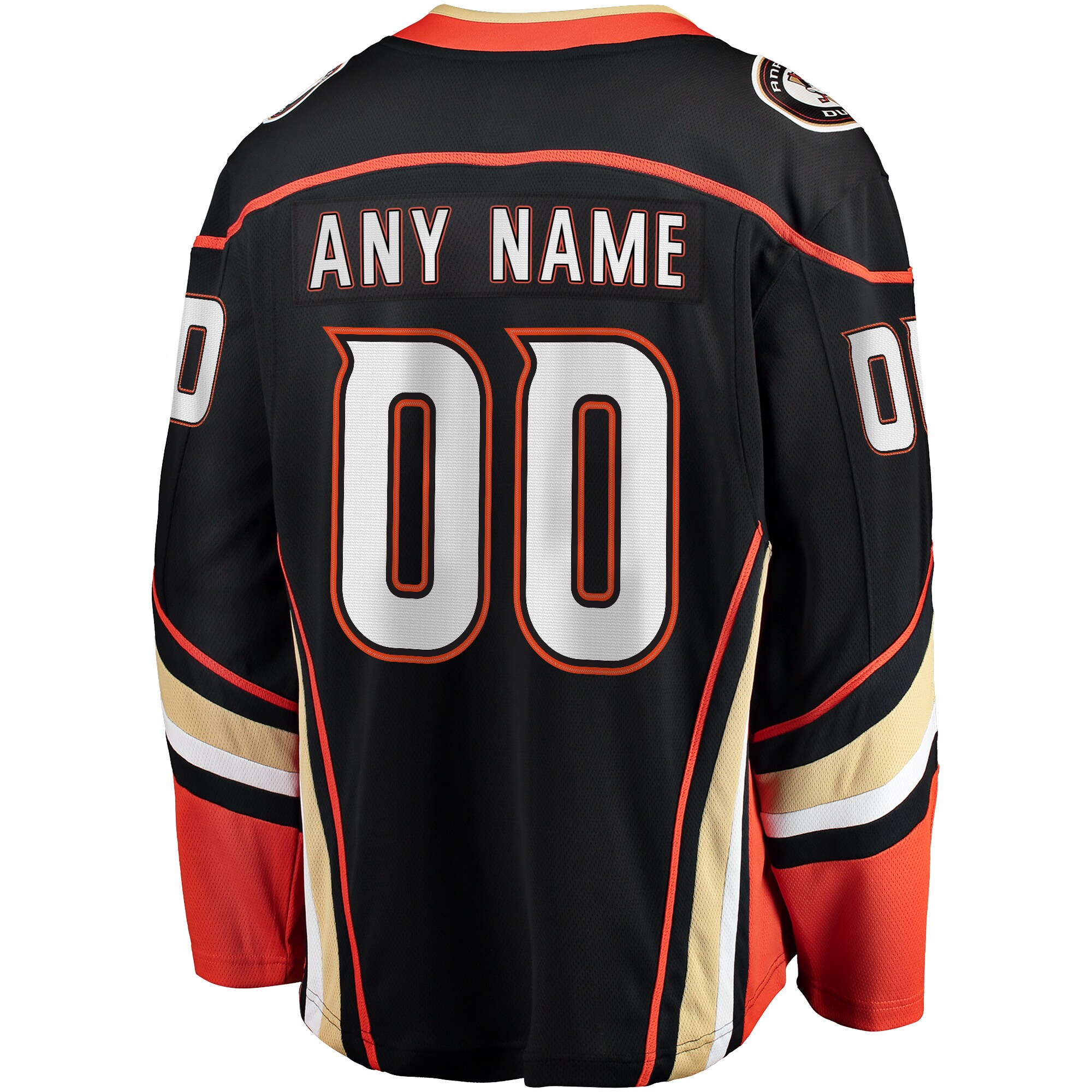 Anaheim Ducks Black Home Breakaway Custom NHL Jersey Men's