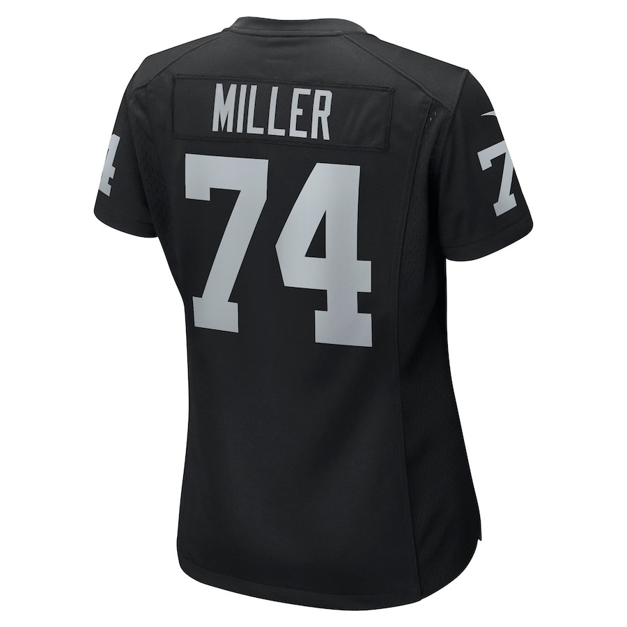 Kolton Miller 74 Las Vegas Raiders Game Black NFL Jersey Women's