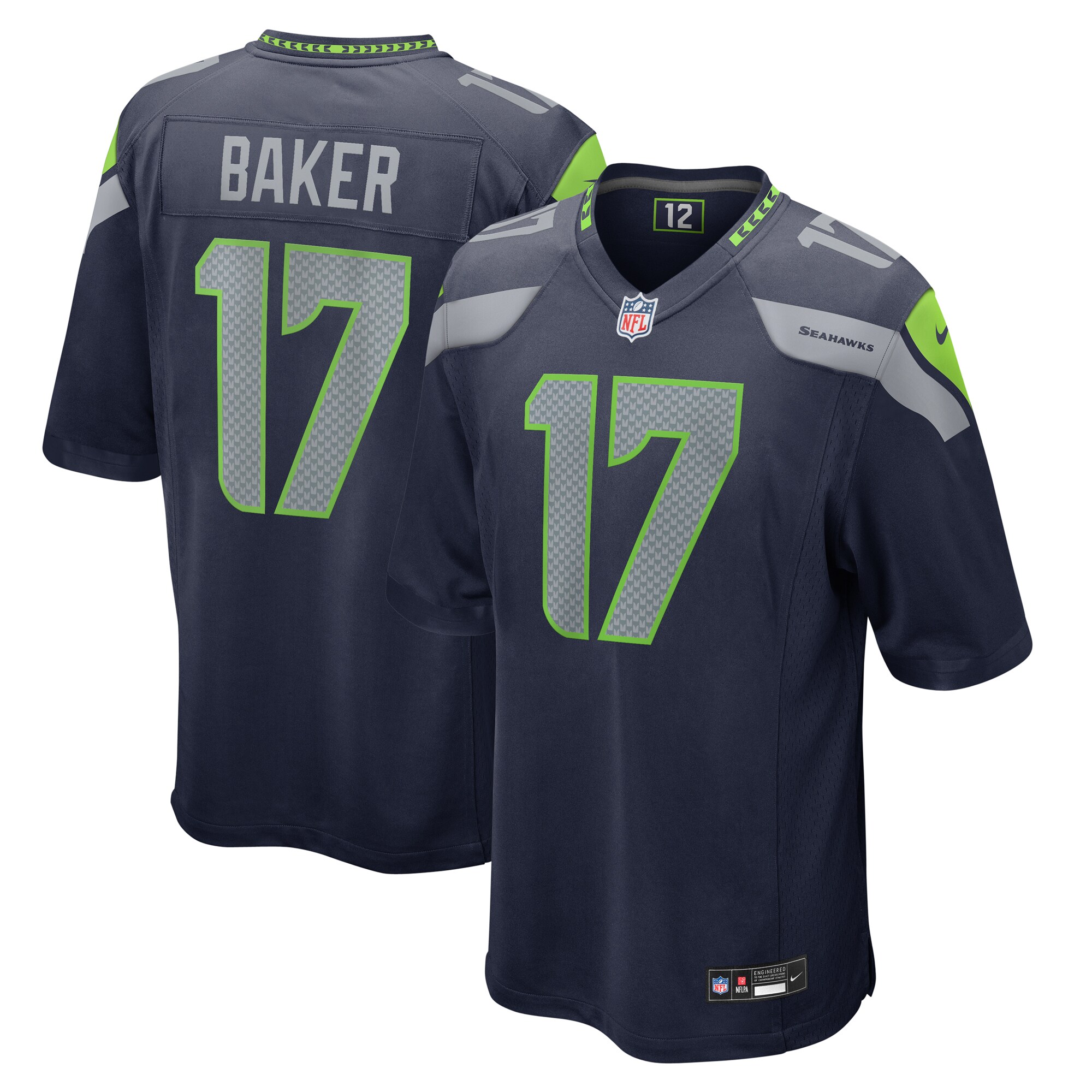 Seattle Seahawks Jerome Baker College Navy Game NFL Jersey Men's