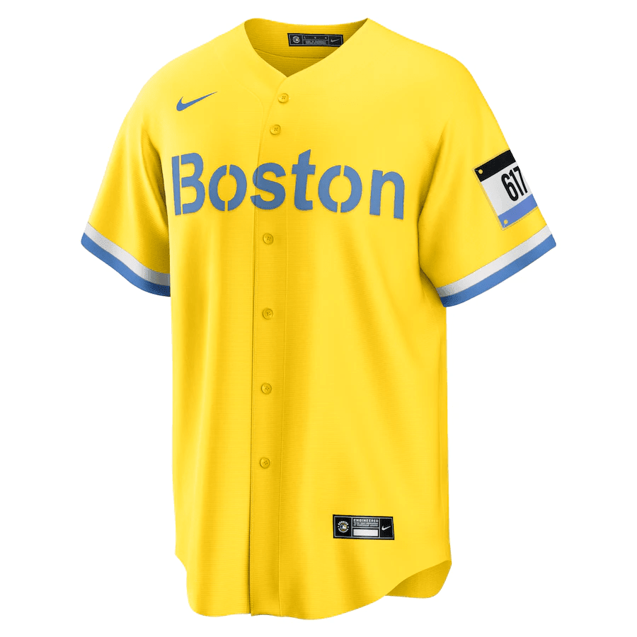 Xander Bogaerts 2 Boston Red Sox City Connect Gold/Light Blue MLB Jersey Men's
