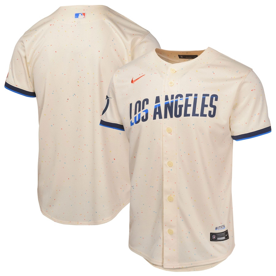 Los Angeles Dodgers 2024 City Connect Limited Cream MLB Jersey Youth