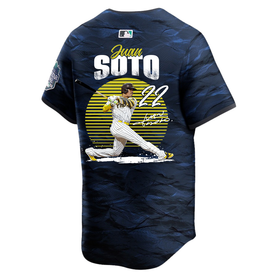 Juan Soto 22 San Diego Padres Signed Hit 2023 All Star Game Limited Player Royal MLB Jersey Men's