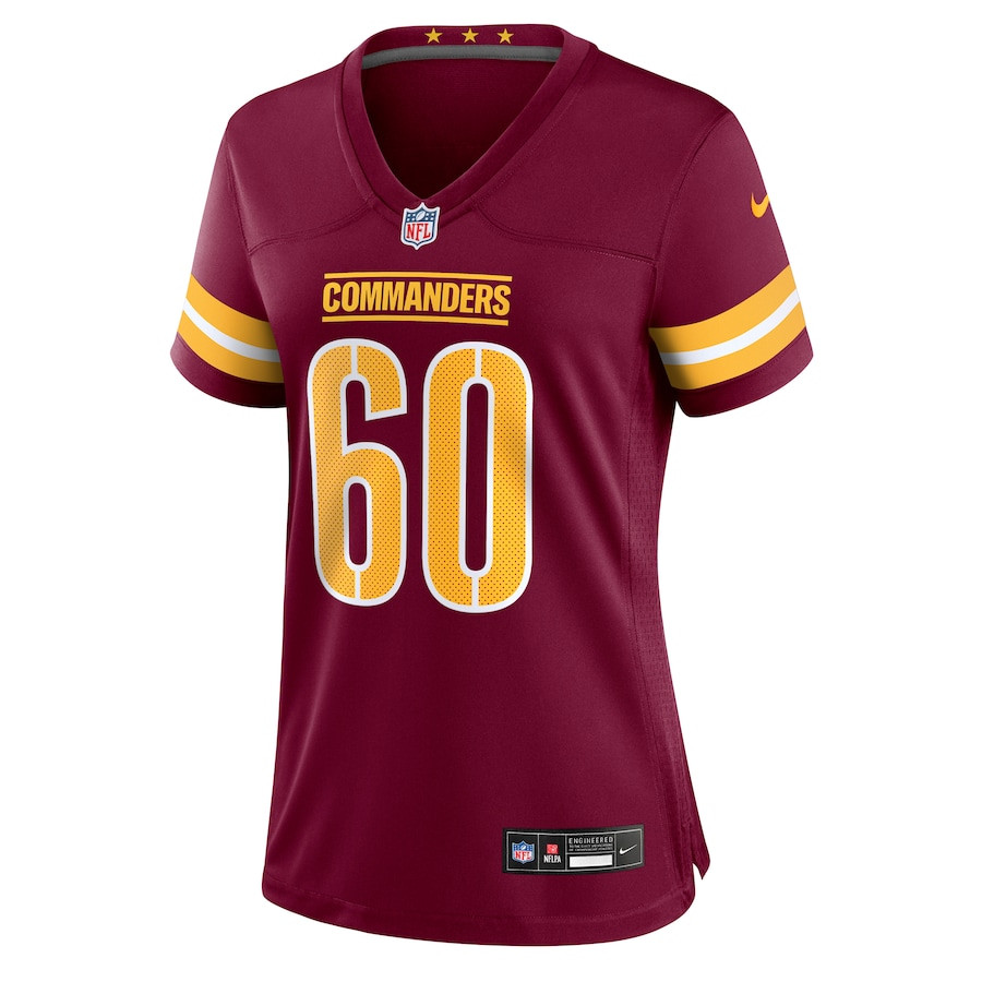 Michael Deiter 60 Washington Commanders Game Burgundy NFL Jersey Women's