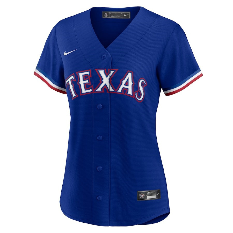 Texas Rangers Alternate Logo Team Royal MLB Jersey Women's