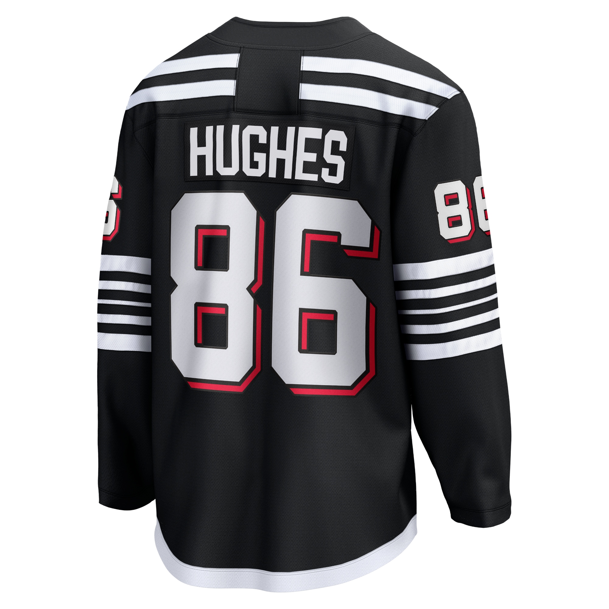 New Jersey Devils Jack Hughes Black Alternate Premier Breakaway Player NHL Jersey Men's