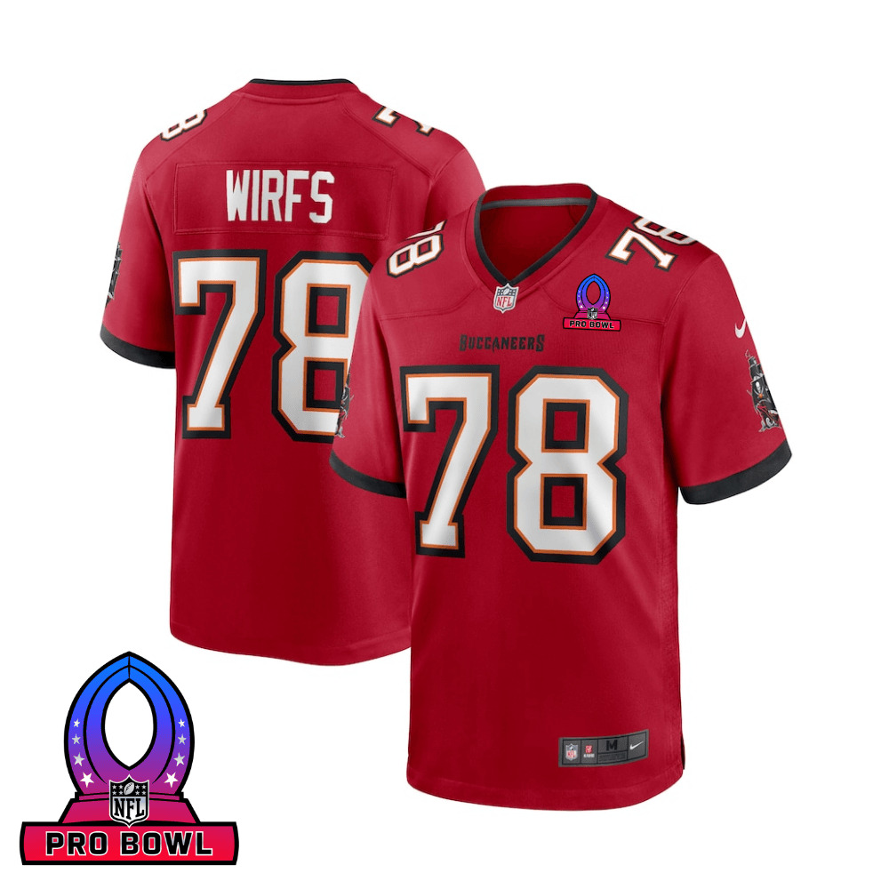 Tristan Wirfs 78 Tampa Bay Buccaneers 2025 Pro Bowl Patch Game Red NFL Jersey Men's